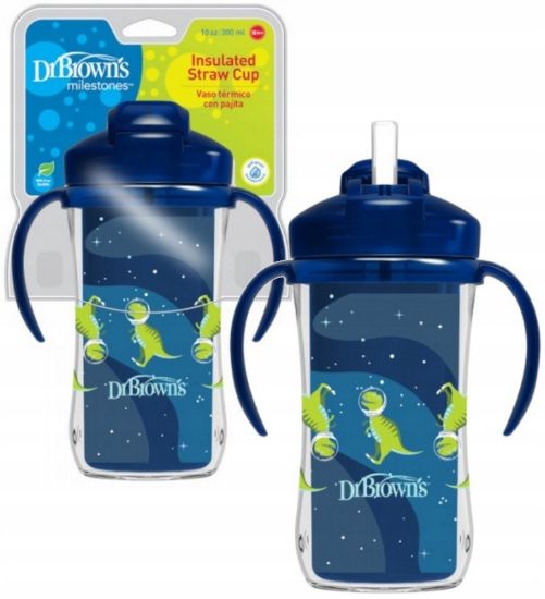 Εικόνα της DR. BROWN'S INSULATED STRAW CUP ΚΥΠΕΛΛΟ ΘΕΡΜΟΣ ΜΕ ΚΑΛΑΜΑΚΙ 12 ΜΗΝΩΝ+, 300ML