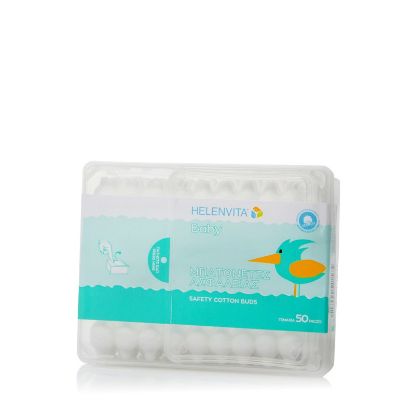 Εικόνα της HELENVITA BABY COTTON BUDS ΜΠΑΤΟΝΕΤΕΣ ΑΠΟ ΑΝΩΤΕΡΗΣ ΠΟΙΟΤΗΤΑΣ 100% ΚΑΘΑΡΟ ΒΑΜΒΑΚΙ, 50 ΤΕΜΑΧΙΑ.