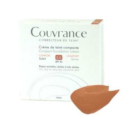 Εικόνα της AVENE COMPACT CONFORT CREME DE TEINT 5.0 SOLEIL SPF30 10G  Avene Couvrance Μέικ Απ σε Μορφή Κρέμας - 5.0 Soleil, 10gr