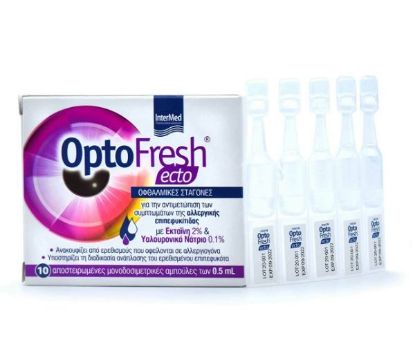 Εικόνα της INTERMED OPTOFRESH ECTO EYE DROPS 10X0.5ML- Οφθαλμικές Σταγόνες Κατά Της Επιπεφυκίτιδας 10x0,5ml