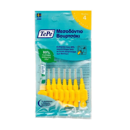 Εικόνα της TEPE INTERDENTAL BRUSH ORIGINAL N4 0.7MM ΚΙΤΡΙΝΑ 8PCS