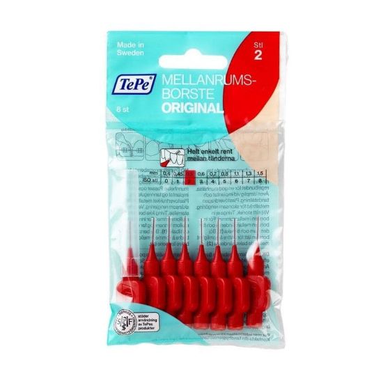 Εικόνα της TEPE INTERDENTAL BRUSH ORIGINAL N2 0.5MM ΚΟΚΚΙΝΑ 8PCS