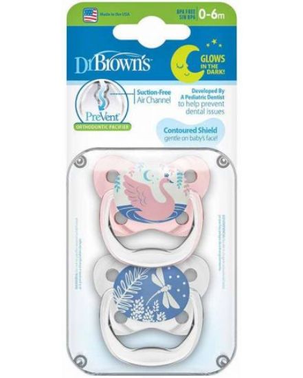 Εικόνα της DR BROWNS ΠΙΠΙΛΑ PREVENT ΝΥΚΤΟΣ ΡΟΖ  0-6 ΜΗΝΩΝ 2ΤΕΜ. 12007