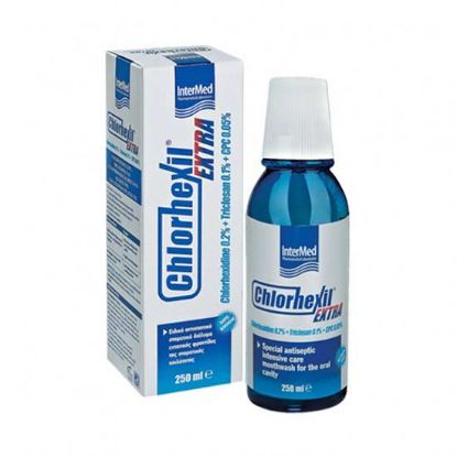 Εικόνα της INTERMED CHLORHEXIL EXTRA 250ML      Intermed Chlorhexil Extra Mouthwash Στοματικό Διάλυμα, 250 ml