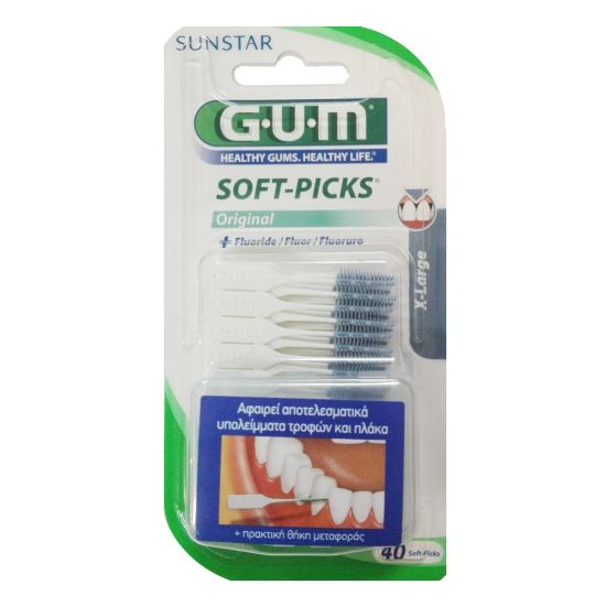 Εικόνα της GUM 636 SOFT-PICKS ORIGINAL EXTRA LARGE FLUORIDE ΜΕΣΟΔΟΝΤΙΑ ΒΟΥΡΤΣΑΚΙΑ ΜΙΑΣ ΧΡΗΣΗΣ EXTRA LARGE ΜΕΓΕΘΟΣ, 40 ΤΕΜΑΧΙΑ.