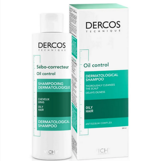 Εικόνα της VICHY DERCOS SHAMPOOING SEBO-CORRECTEUR 200ML    Vichy Dercos Oil Control Dermatological Shampoo Σαμπουάν για τη Ρύθμιση της Λιπαρότητας, 200ml