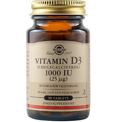 Εικόνα της SOLGAR VITAMIN D3 1000 IU (25MG) ΣΥΜΠΛΗΡΩΜΑ ΔΙΑΤΡΟΦΗΣ ΒΙΤΑΜΙΝΗΣ D3 ΜΕ ΠΟΛΛΑΠΛΑ ΟΦΕΛΗ ΓΙΑ ΤΟΝ ΟΡΓΑΝΙΣΜΟ, ΙΔΑΝΙΚΟ ΓΙΑ ΤΗΝ ΥΓΕΙΑ ΤΩΝ ΟΣΤΩΝ ΚΑΙ ΤΩΝ ΑΡΘΡΩΣΕΩΝ, 90 TABS.