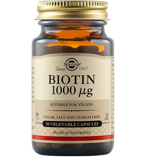 Εικόνα της SOLGAR BIOTIN 1000MG ΣΥΜΠΛΗΡΩΜΑ ΔΙΑΤΡΟΦΗΣ ΜΕ ΒΙΟΤΙΝΗ ΠΟΥ ΣΥΜΒΑΛΛΕΙ ΣΤΗΝ ΚΑΛΗ ΥΓΕΙΑ ΤΩΝ ΜΑΛΛΙΩΝ & ΤΟΥ ΔΕΡΜΑΤΟΣ - ΙΔΑΝΙΚΟ ΣΕ ΠΕΡΙΠΤΩΣΕΙΣ ΣΜΗΓΜΑΤΟΡΟΙΚΗΣ ΔΕΡΜΑΤΙΤΙΔΑΣ, 50 VEGETABLE CAPS.