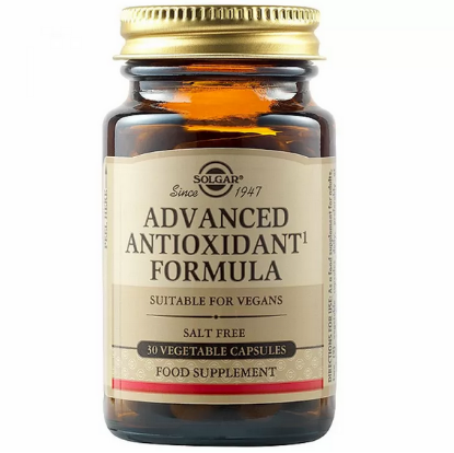 Εικόνα της SOLGAR ADVANCED ANTIOXIDANT FORMULA ΑΝΤΙΟΞΕΙΔΩΤΙΚΗ ΦΟΡΜΟΥΛΑ ΜΕ ΒΙΤΑΜΙΝΕΣ & ΜΕΤΑΛΛΑ ΓΙΑ ΤΟΝΩΣΗ ΤΟΥ ΟΡΓΑΝΙΣΜΟΥ, 30 VEGETABLE CAPS.