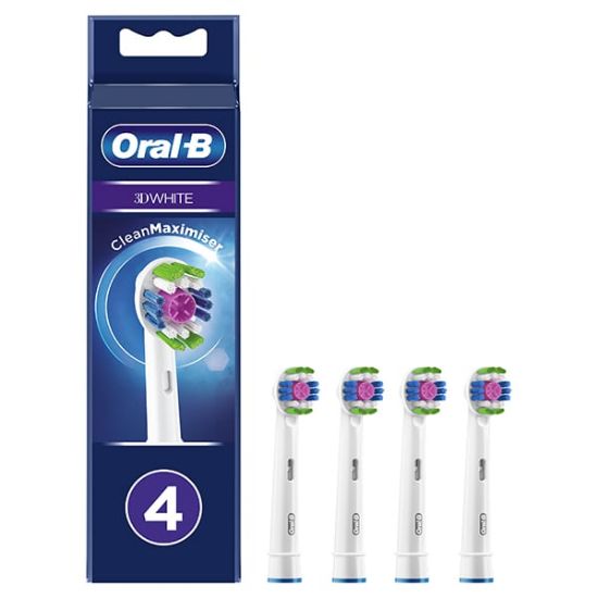 Εικόνα της ORAL-B 3D WHITE CLEAN MAXIMIZER ΑΝΤΑΛΛΑΚΤΙΚΕΣ ΚΕΦΑΛΕΣ, 4 ΤΕΜΑΧΙΑ.