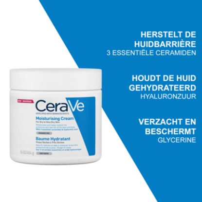 Εικόνα της CERAVE MOISTURIZING CREAM ΕΝΥΔΑΤΙΚΗ ΚΡΕΜΑ ΓΙΑ ΞΗΡΟ / ΠΟΛΥ ΞΗΡΟ ΔΕΡΜΑ, 454GR.