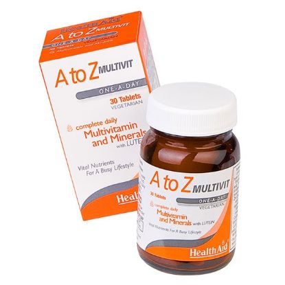 Εικόνα της HEALTH AID A TO Z MULTIVIT MINERALS PLUS LUTEIN, 30 ΤΑΜΠΛΕΤΕΣ.