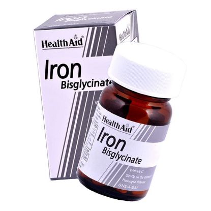 Εικόνα της HEALTH AID IRON BISGLYCINATE 30 TABS    Health Aid Iron Bisglycinate with Vit C Σίδηρος Δισγλυκινικός 30mg με Βιταμίνη C, 30tabs