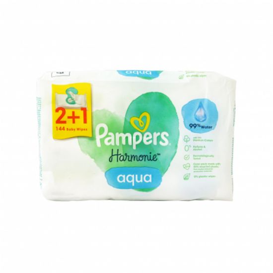 Εικόνα της PAMPERS WIPES HARMONIE AQUA 2+1