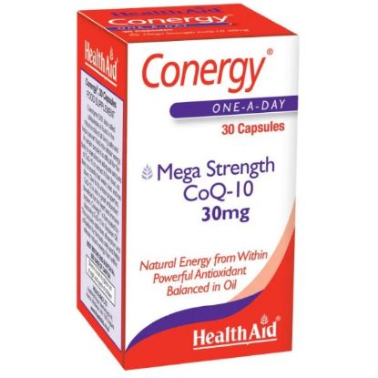 Εικόνα της HEALTH AID CONERGY MEGA STRENGTH COQ10 30MG, 30CAPS.