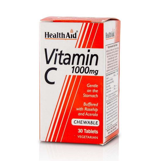 Εικόνα της HEALTH AID VITAMIN C 1000MG, 30 ΜΑΣΩΜΕΝΕΣ ΤΑΜΠΛΕΤΕΣ.