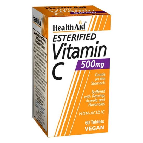 Εικόνα της HEALTH AID ESTERIFIED VITAMIN C 500MG, 60ΤΑΜΠΛΕΤΕΣ - Συμπλήρωμα Διατροφής Βιταμίνης C 60tabs