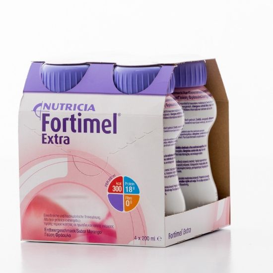 Εικόνα της NUTRICIA FORTIMEL EXTRA ΦΡΑΟΥΛΑ 4Χ200ML - Θρεπτικό Συμπλήρωμα Διατροφής σε Υγρή Μορφή Υψηλής Περιεκτικότητας σε Πρωτεϊνη, 4 x 200ml