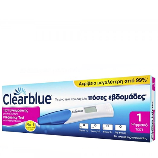 Εικόνα της CLEARBLUE ΨΗΦΙΑΚΟ ΤΕΣΤ ΕΓΚΥΜΟΣΥΝΗΣ ΜΕ ΔΕΙΚΤΗ ΣΥΛΛΗΨΗΣ (ΠΟΣΕΣ ΕΒΔΟΜΑΔΕΣ)