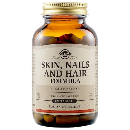 Εικόνα της SOLGAR SKIN, NAILS AND HAIR FORMULA TABS 120S    Solgar Skin, Nails & Hair Formula Φόρμουλα Πλούσια σε Βιταμίνες, Αμινοξέα & Μέταλλα για την Υγεία των Μαλλιών, του Δέρματος & των Νυχιών, 120tabs