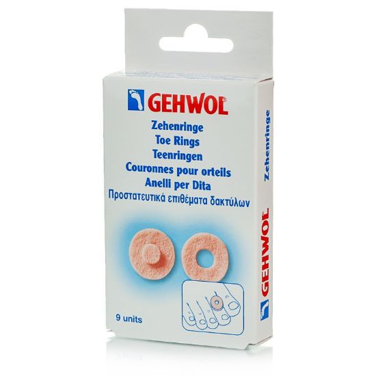 Εικόνα της GEHWOL TOE RING  ROUND 9TEM  Gehwol Toe Ring Round Στρογγυλοί Προστατευτικοί Δακτύλιοι, 9 τεμάχια