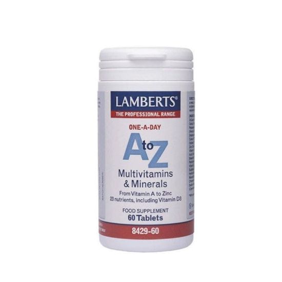 Εικόνα της LAMBERTS A TO Z MULTIVITAMINS & MINERALS ΠΟΛΥΒΙΤΑΜΙΝΕΣ & ΜΕΤΑΛΛΑ ΓΙΑ ΤΗΝ ΚΑΛΗ ΥΓΕΙΑ ΤΟΥ ΑΝΟΣΟΠΟΙΗΤΙΚΟΥ ΣΥΣΤΗΜΑΤΟΣ 60 TABS.