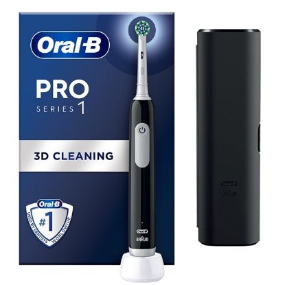 Εικόνα της ORAL-B PRO SERIES 1 ΗΛΕΚΤΡΙΚΗ ΟΔΟΝΤΟΒΟΥΡΤΣΑ, ΜΑΥΡΗ ΜΕ ΘΗΚΗ ΤΑΞΙΔΙΟΥ 1 ΤΕΜΑΧΙΟ.