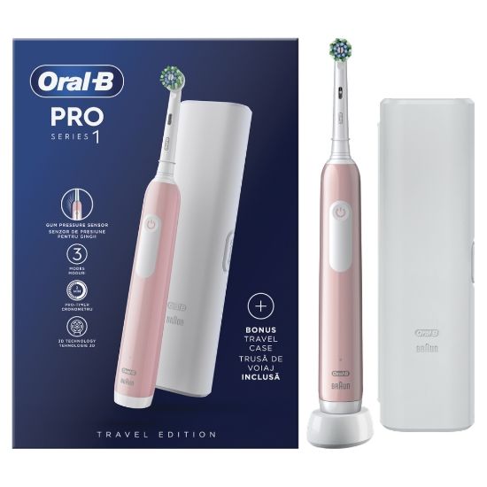 Εικόνα της ORAL-B PRO 750 3D WHITE ΗΛΕΚΤΡΙΚΗ ΟΔΟΝΤΟΒΟΥΡΤΣΑ ΜΕ ΧΡΟΝΟΜΕΤΡΗΤΗ & ΘΗΚΗ ΤΑΞΙΔΙΟΥ ΡΟΖ, 1 ΤΕΜΑΧΙΟ.