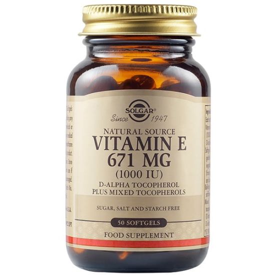 Εικόνα της SOLGAR VITAMIN E 1000IU 671MG ΣΥΜΠΛΗΡΩΜΑ ΔΙΑΤΡΟΦΗΣ ΒΙΤΑΜΙΝΗ Ε ΜΕ ΙΣΧΥΡΗ ΑΝΤΙΟΞΕΙΔΩΤΙΚΗ ΔΡΑΣΗ, ΣΥΜΒΑΛΛΕΙ ΣΤΗΝ ΥΓΕΙΑ ΤΟΥ ΚΑΡΔΙΑΓΓΕΙΑΚΟΥ & ΑΝΟΣΟΠΟΙΗΤΙΚΟΥ ΣΥΣΤΗΜΑΤΟΣ - ΙΔΑΝΙΚΗ ΓΙΑ ΟΜΟΡΦΟ ΔΕΡΜΑ, 50 SOFTGELS.