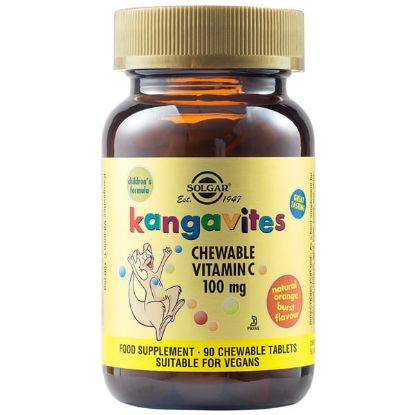 Εικόνα της SOLGAR KANGAVITES CHEWABLE VITAMIN C 1000MG ΣΥΜΠΛΗΡΩΜΑ ΔΙΑΤΡΟΦΗΣ ΒΙΤΑΜΙΝΗΣ C ΓΙΑ ΠΑΙΔΙΑ 3 ΕΤΩΝ ΚΑΙ ΑΝΩ - ΓΕΥΣΗ ΠΟΡΤΟΚΑΛΙ, 90CHEW.TABS.