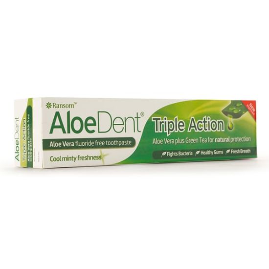 Εικόνα της OPTIMA ALOE DENT TOOTHPASTE TRIPLE ACTION 100ML   Optima Aloe Dent Triple Action Toothpaste Οδοντόκρεμα Τριπλής Δράσης με Aλόη, 100ml