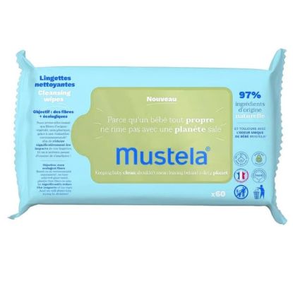 Εικόνα της MUSTELA CLEANSING WIPES 60TEM. - Απαλά Οικολογικά Μαντηλάκια Καθαρισμού, 60τεμ