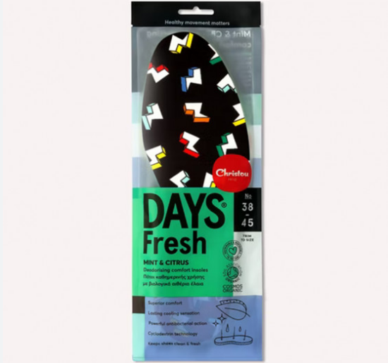 Εικόνα της CHRISTOU DAYS FRESH MINT & CITRUS N38-45 ΠΑΤΟΙ ΚΑΘΗΜΕΡΙΝΗΣ ΧΡΗΣΗΣ ΜΕ ΒΙΟΛΟΓΙΚΑ ΑΙΘΕΡΙΑ ΕΛΑΙΑ Ν38-45