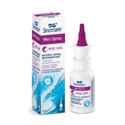 Εικόνα της SINOMARIN NOSE CARE MINI SPRAY  30ML  Sinomarin Mini Spray Nose Care Yπέρτονο Φυσικό Ρινικό Αποσυμφορητικό 30ml