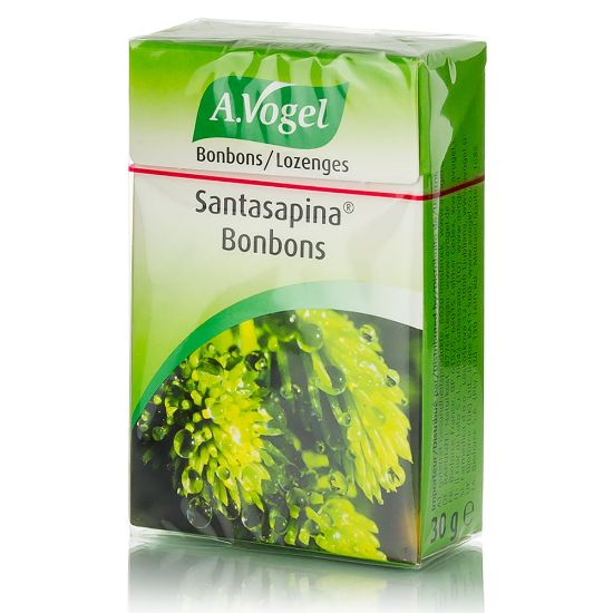 Εικόνα της A.VOGEL SANTASAPINA BONBONS 30G - Γεμιστές Καραμέλες με Φρέσκο Άγριο Έλατο για Πονόλαιμο, Βήχα & Βραχνάδα, 30g