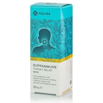 Εικόνα της AGAN SUPRAMMUNE THROAT RELIEF SPRAY. Σπρέι για τον Ερεθισμένο Λαιμό για την Αντιμετώπιση Πονόλαιμου, Βραχνάδας & Ξηρότητας, 20ML