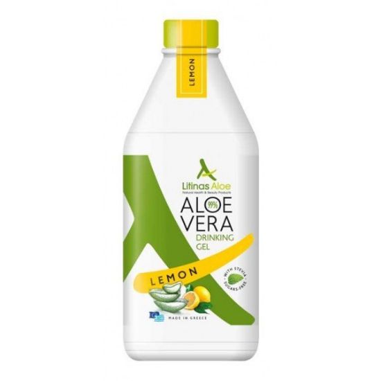 Εικόνα της LITINAS ALOE VERA ΠΟΣΙΜΟ ΒΙΟΛΟΓΙΚΟ GEL  1000ML ΛΕΜΟΝΙ