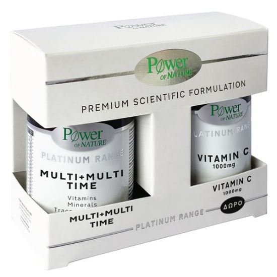 Εικόνα της POWER OF NATURE PLATINUM MULTI+MULTI TIME 30TABS + VITAMIN C 1000MG 20TABS FREE