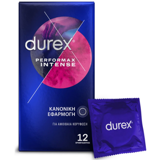 Εικόνα της DUREX PERFORMAX INTENSE 12TEM ΠΡΟΦΥΛΑΚΤΙΚΑ ΜΕ ΚΟΥΚΚΙΔΕΣ ΚΑΙ ΡΑΒΔΩΣΕΙΣ ΚΑΙ ΕΠΙΒΡΑΔΥΝΤΙΚΟ ΤΖΕΛ 12Τ