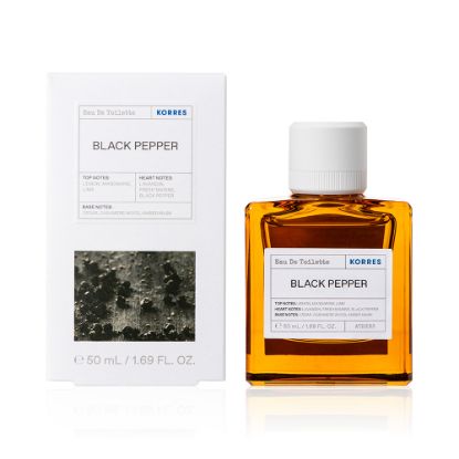 Εικόνα της KORRES EAU DE TOILETTE BLACK PEPPER 50ML HOMME   Korres Eau De Toilette Black Pepper Ανδρικό Άρωμα Μαύρο Πιπέρι, 50ml.