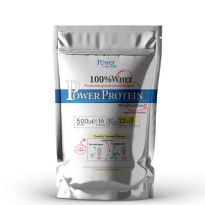 Εικόνα της POWER OF NATURE WHEY POWER PROTEIN VANILLA CREAM 500G