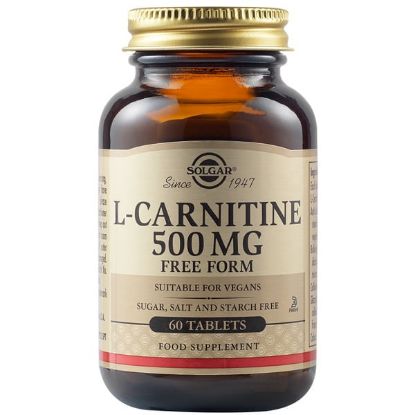 Εικόνα της SOLGAR  L-CARNITINE 500MG 60TABS    Solgar L-Carnitine 500mg Συμπλήρωμα Διατροφής Καρνιτίνης για Αύξηση Ενέργειας, Αντοχής & Ενίσχυση του Μεταβολισμού - Ιδανικό για Αθλητές, 60tabs