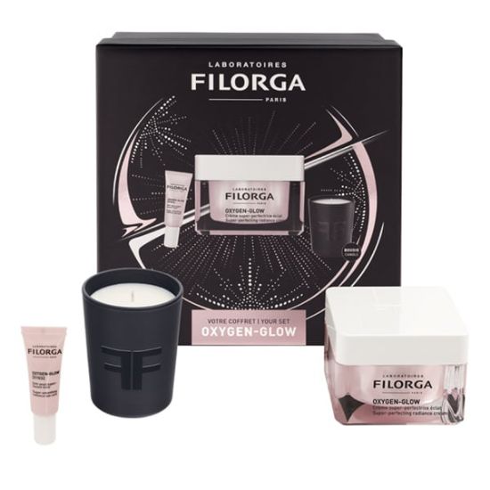 Εικόνα της FILORGA PROMO OXYGEN-GLOW CREME 50ML+EYES 4ML+CANDLE   Filorga XMAS Oxygen-Glow Promo με Oxygen-Glow Cream Κρέμα Προσώπου, 50ml, Δώρο Oxygen-Glow Eyes Κρέμα Ματιών, 4ml & Αρωματικό Κερί, 1σετ