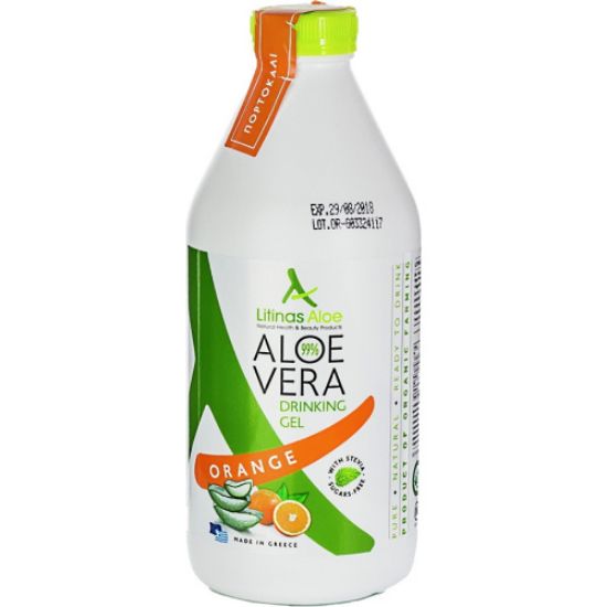 Εικόνα της LITINAS ALOE VERA ΠΟΣΙΜΟ ΒΙΟΛΟΓΙΚΟ GEL  1000ML  ΠΟΡΤΟΚΑΛΙ