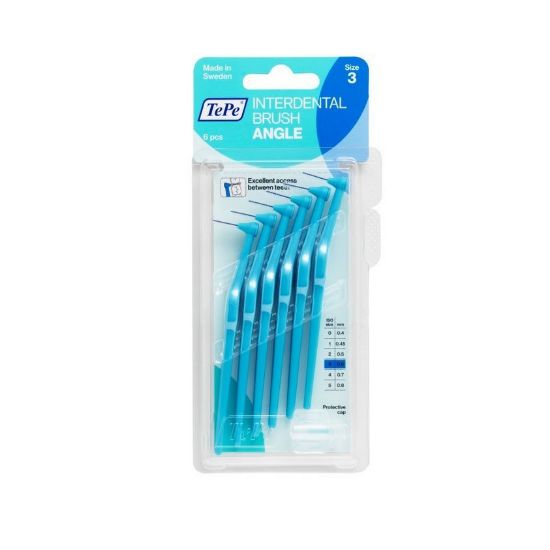 Εικόνα της TEPE INTERDENTAL BRUSH ANGLE SIZE 3 ΜΠΛΕ 6ΤΕΜ