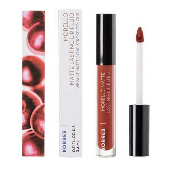 Εικόνα της KORRES MORELLO MATTE LASTING LIP FLUID N58 RED CLAY 3.4ML