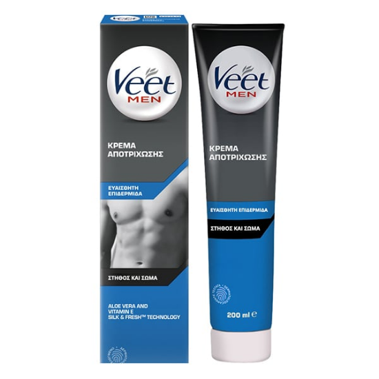 Εικόνα της VEET FOR MEN ΚΡΕΜΑ ΑΠΟΤΡΙΧΩΣΗΣ ΓΙΑ ΕΥΑΙΣΘΗΤΗ ΕΠΙΔΕΡΜΙΔΑ ΣΤΗΘΟΣ-ΠΛΑΤΗ 200ML