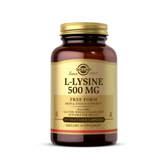 Εικόνα της SOLGAR L-LYSINE 500MG VEGICAPS 50S    Solgar L-Lysine 500mg Συμπλήρωμα Διατροφής L-λυσίνης Χρήσιμο για Πρόληψη & Επιτάχυνση Χρόνου Ανάρρωσης του Απλού Έρπη, 50tabs