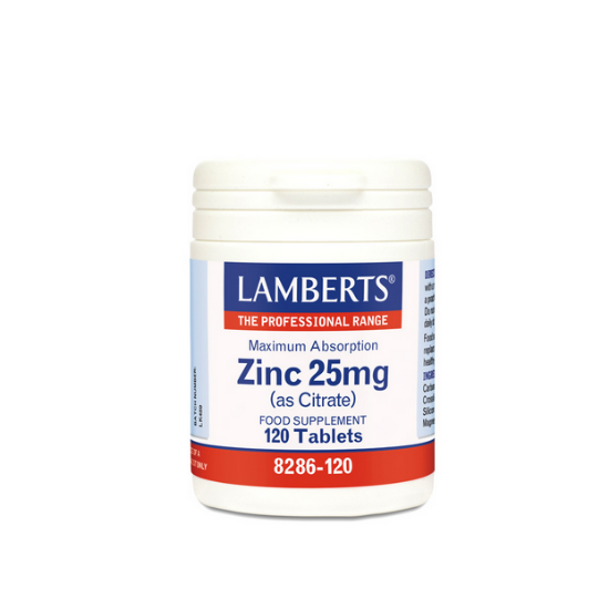 Εικόνα της LAMBERTS ZINC CITRATE 25MG ΣΥΜΠΛΗΡΩΜΑ ΔΙΑΤΡΟΦΗΣ ΨΕΥΔΑΡΓΥΡΟΥ ΓΙΑ ΤΟΝΩΣΗ ΑΝΟΣΟΠΟΙΗΤΙΚΟΥ, ΚΑΛΗ ΥΓΕΙΑ ΔΕΡΜΑΤΟΣ & ΑΝΑΠΑΡΑΓΩΓΙΚΟΥ, 120TABS.