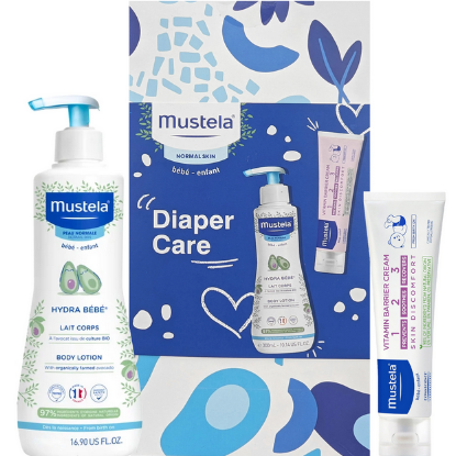 Εικόνα της MUSTELA PROMO DIAPER CARE HYDRA BEBE BODY LOTION 300ML+BARRIER CREAM 100ML ΔΩΡΟ